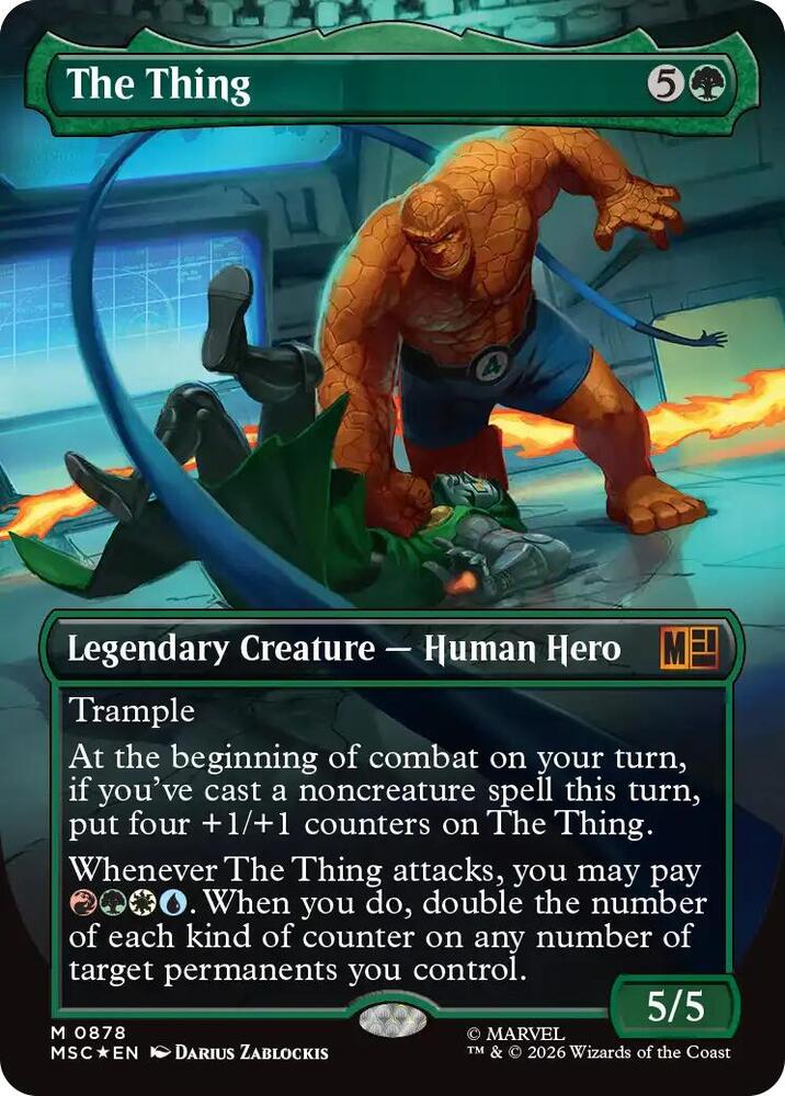 The Thing (Borderless) (Surge Foil) [Commander: Marvel Super Heroes] 878