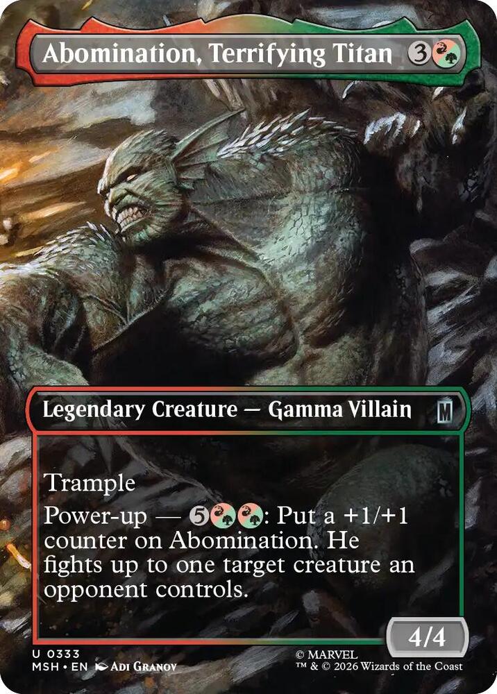 Abomination, Terrifying Titan (Borderless) [Marvel Super Heroes] 333