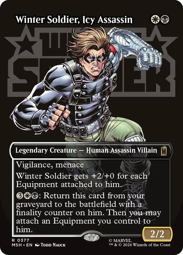 Winter Soldier, Icy Assassin (Borderless) [Marvel Super Heroes] 377