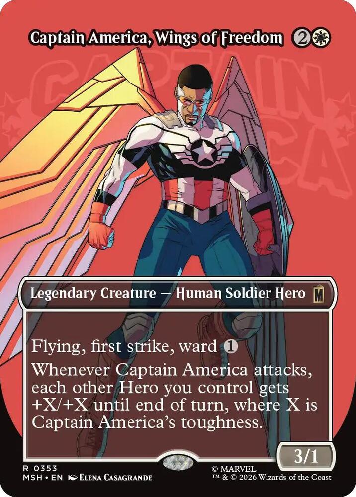 Captain America, Wings of Freedom (Borderless) [Marvel Super Heroes] 353
