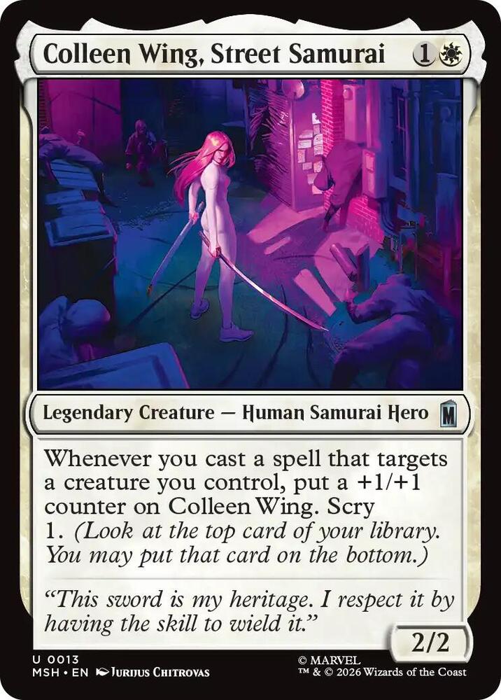 Colleen Wing, Street Samurai [Marvel Super Heroes] 13
