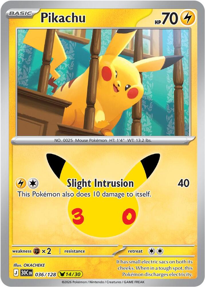 Pikachu - 036/128 [ME: 30th Celebration] 036/128