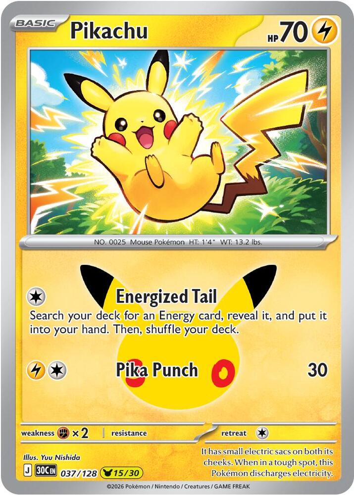 Pikachu - 037/128 [ME: 30th Celebration] 037/128