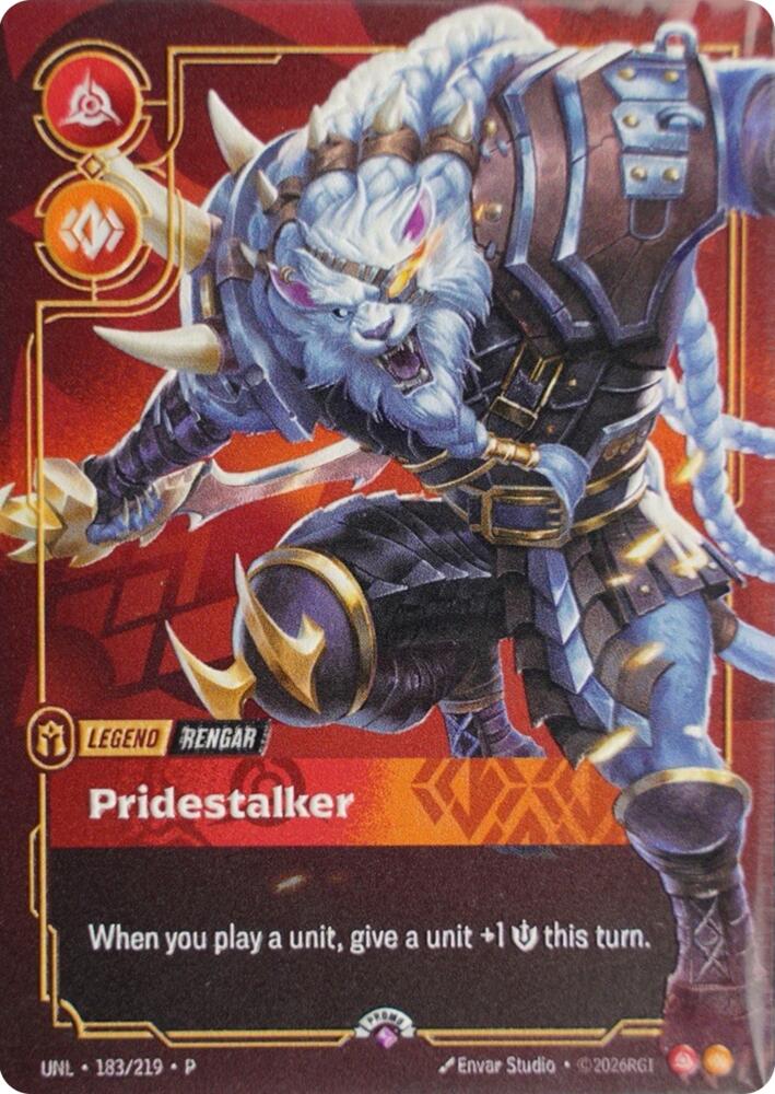 Rengar, Pridestalker (Metal) (Prize Wall) [Riftbound Organized Play Promotional Cards] 183/219