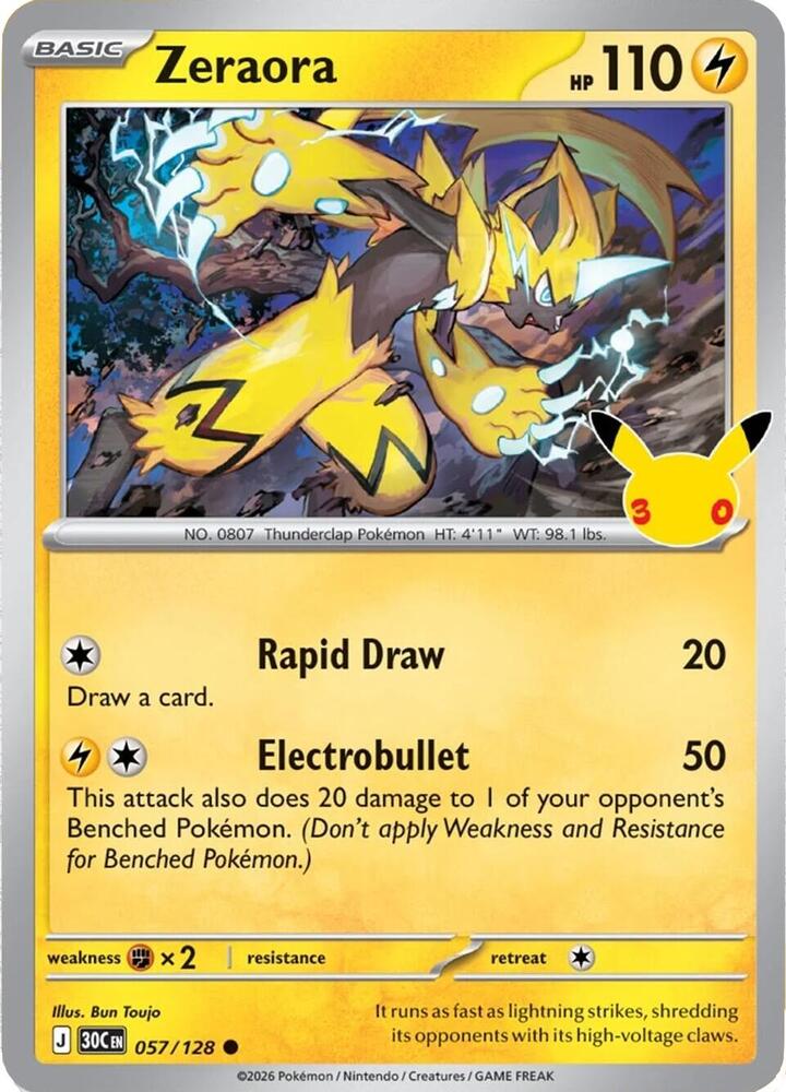 Zeraora [ME: 30th Celebration] 057/128