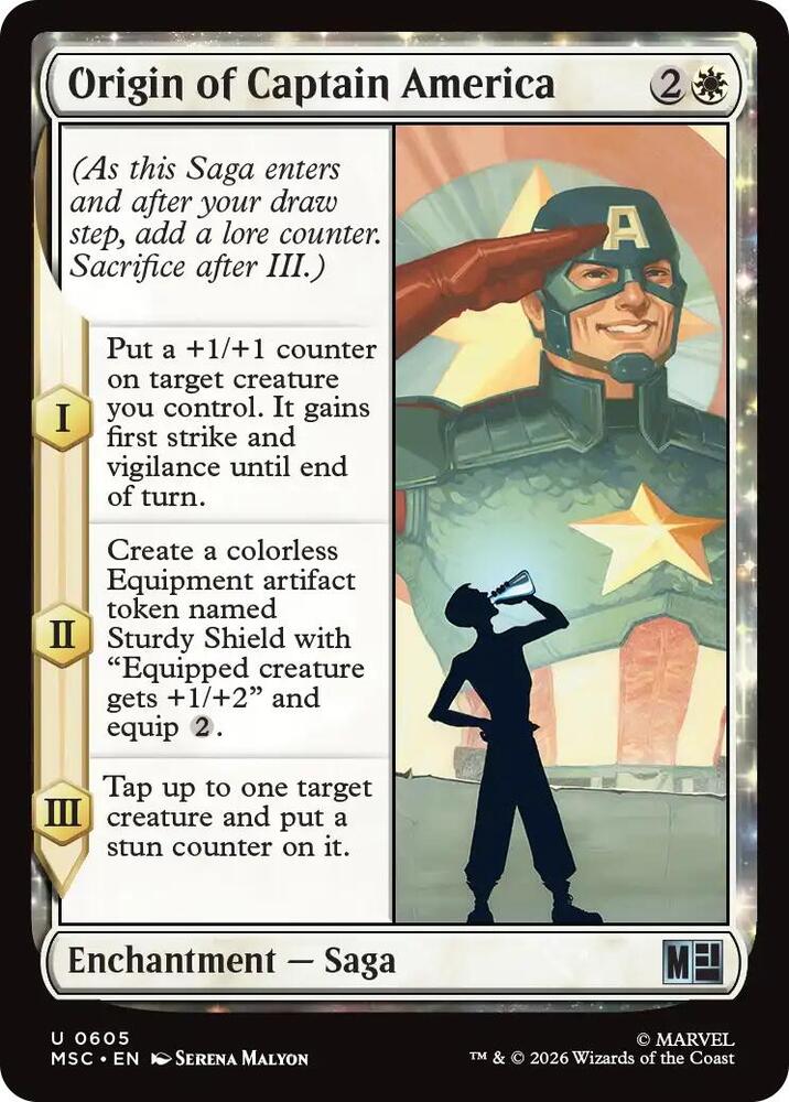 Origin of Captain America [Commander: Marvel Super Heroes] 605