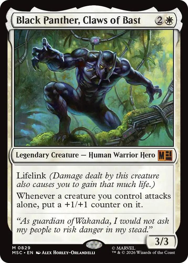 Black Panther, Claws of Bast [Commander: Marvel Super Heroes] 829