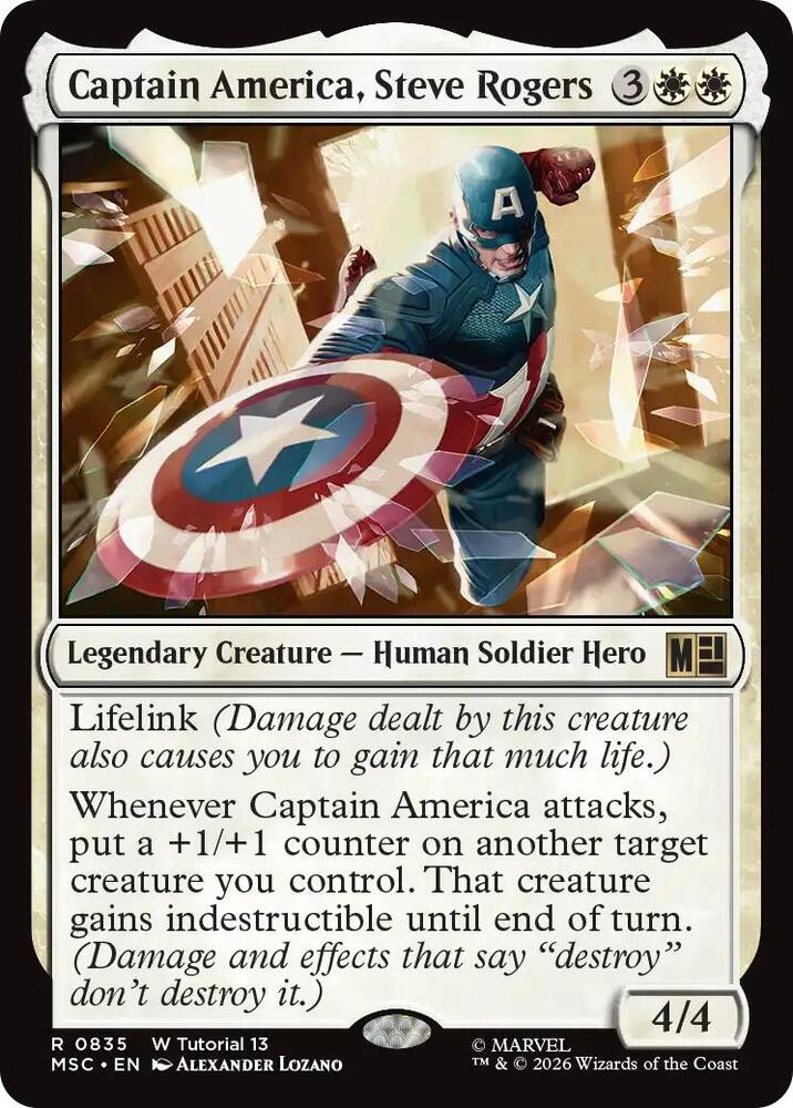 Captain America, Steve Rogers (0835) [Commander: Marvel Super Heroes] 835