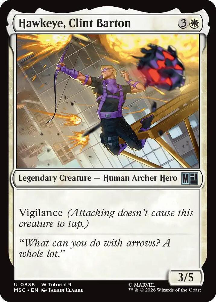 Hawkeye, Clint Barton (0838) [Commander: Marvel Super Heroes] 838