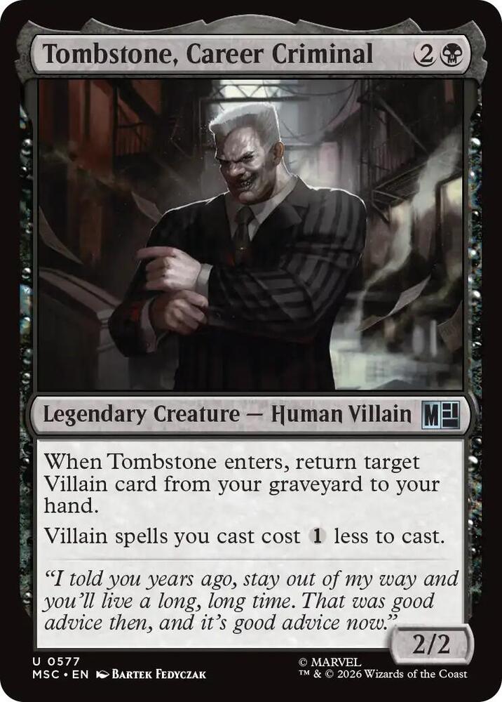 Tombstone, Career Criminal (0577) [Commander: Marvel Super Heroes] 577