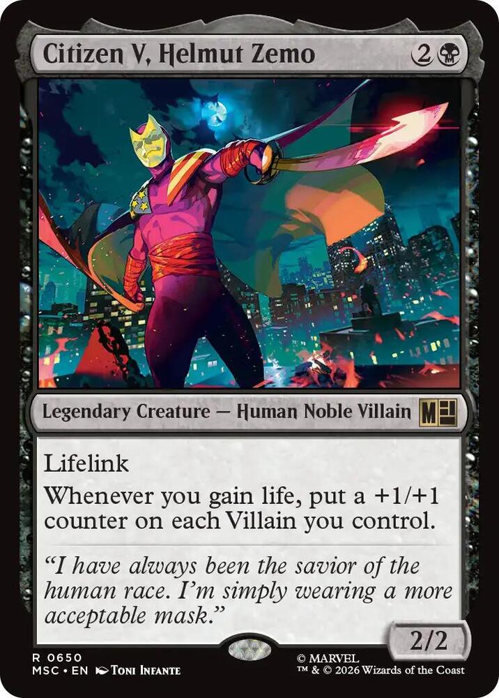 Citizen V, Helmut Zemo [Commander: Marvel Super Heroes] 650