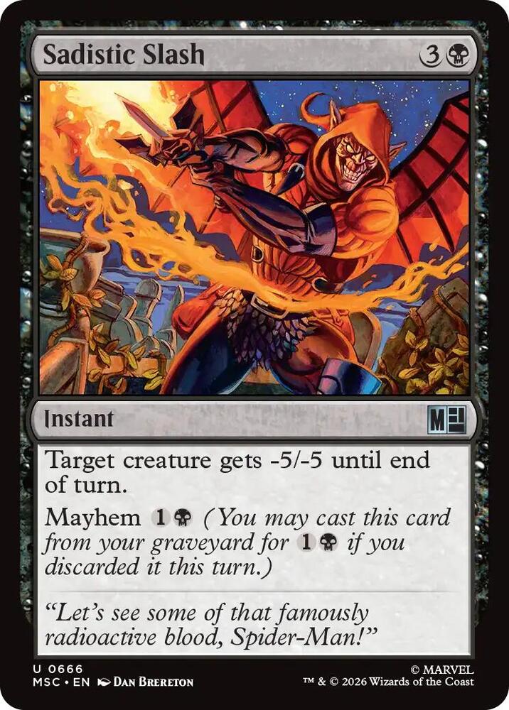Sadistic Slash [Commander: Marvel Super Heroes] 666