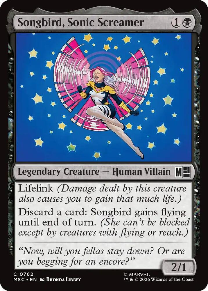 Songbird, Sonic Screamer [Commander: Marvel Super Heroes] 762