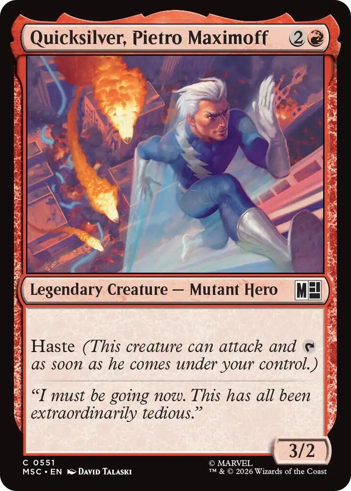 Quicksilver, Pietro Maximoff (0551) [Commander: Marvel Super Heroes] 551