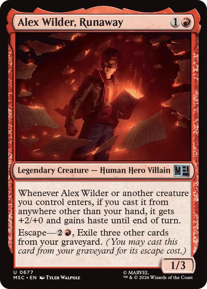 Alex Wilder, Runaway [Commander: Marvel Super Heroes] 677