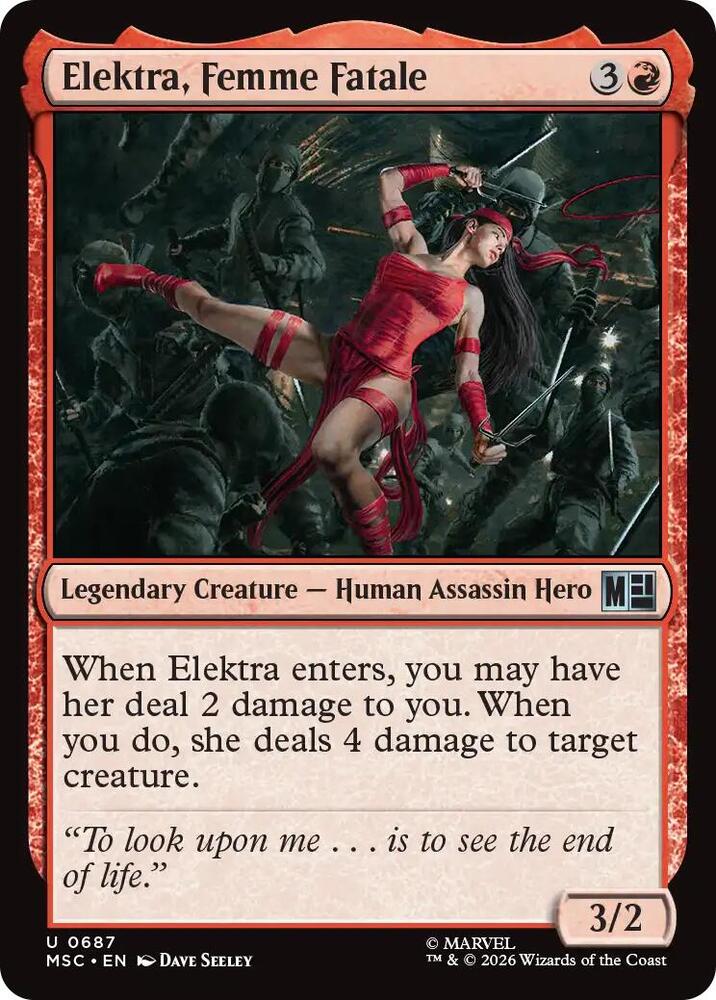 Elektra, Femme Fatale [Commander: Marvel Super Heroes] 687