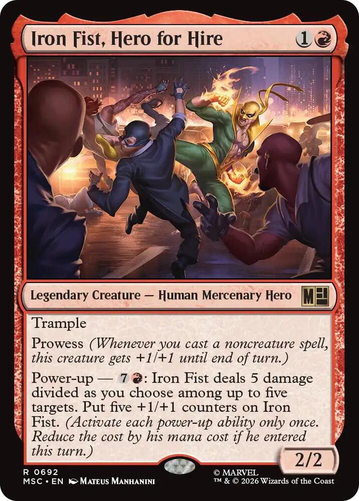 Iron Fist, Hero for Hire [Commander: Marvel Super Heroes] 692