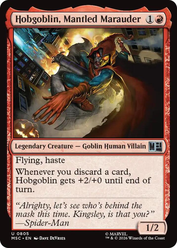 Hobgoblin, Mantled Marauder [Commander: Marvel Super Heroes] 805