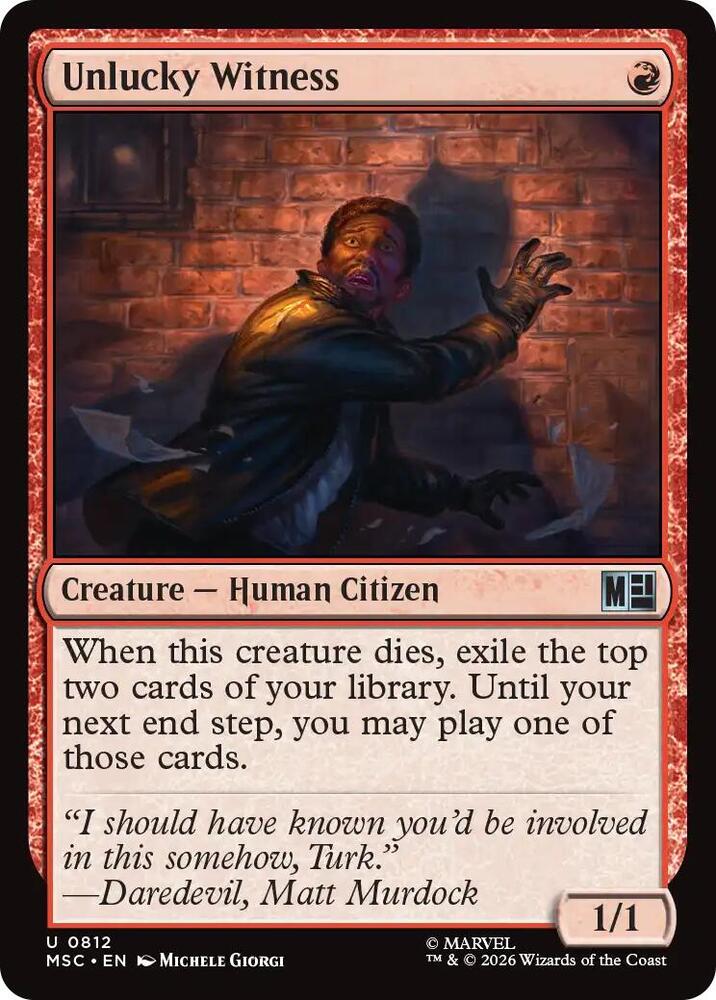 Unlucky Witness [Commander: Marvel Super Heroes] 812