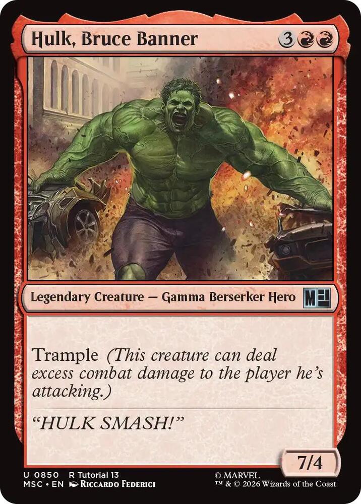 Hulk, Bruce Banner (0850) [Commander: Marvel Super Heroes] 850