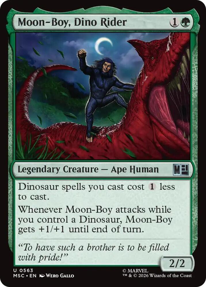 Moon-Boy, Dino Rider [Commander: Marvel Super Heroes] 563