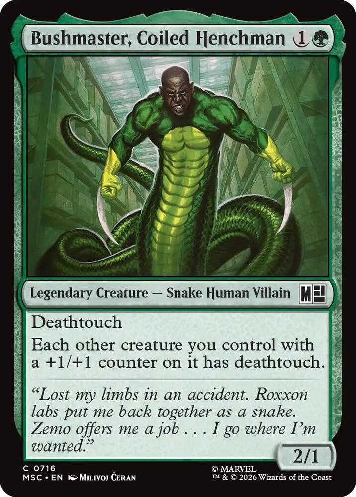 Bushmaster, Coiled Henchman [Commander: Marvel Super Heroes] 716