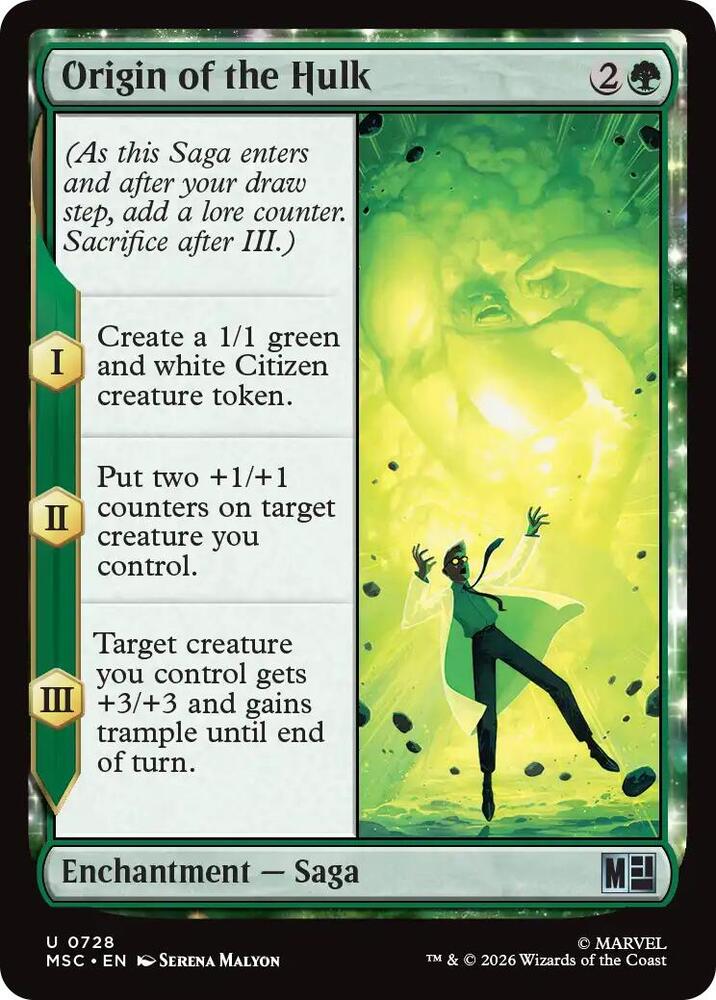 Origin of the Hulk [Commander: Marvel Super Heroes] 728