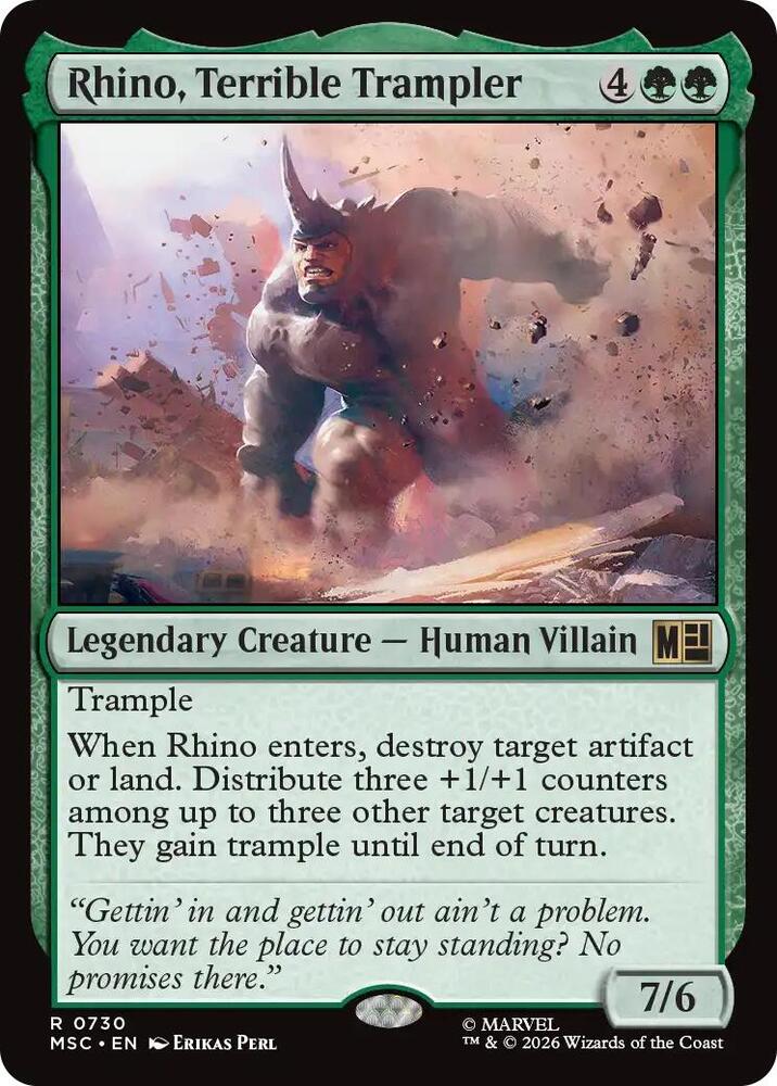 Rhino, Terrible Trampler [Commander: Marvel Super Heroes] 730