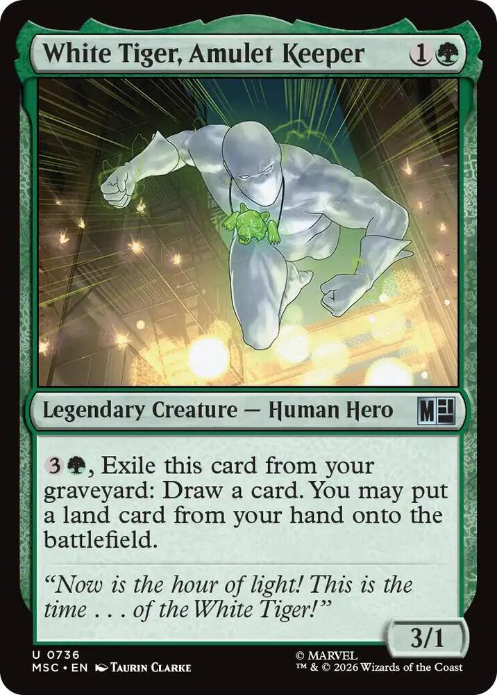 White Tiger, Amulet Keeper [Commander: Marvel Super Heroes] 736