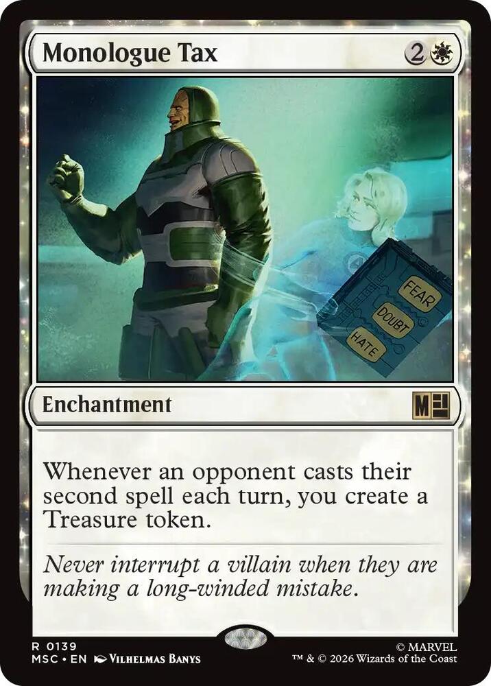 Monologue Tax (Surge Foil) [Commander: Marvel Super Heroes] 139