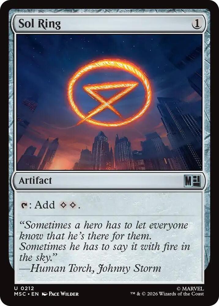 Sol Ring (0212) (Surge Foil) [Commander: Marvel Super Heroes] 212