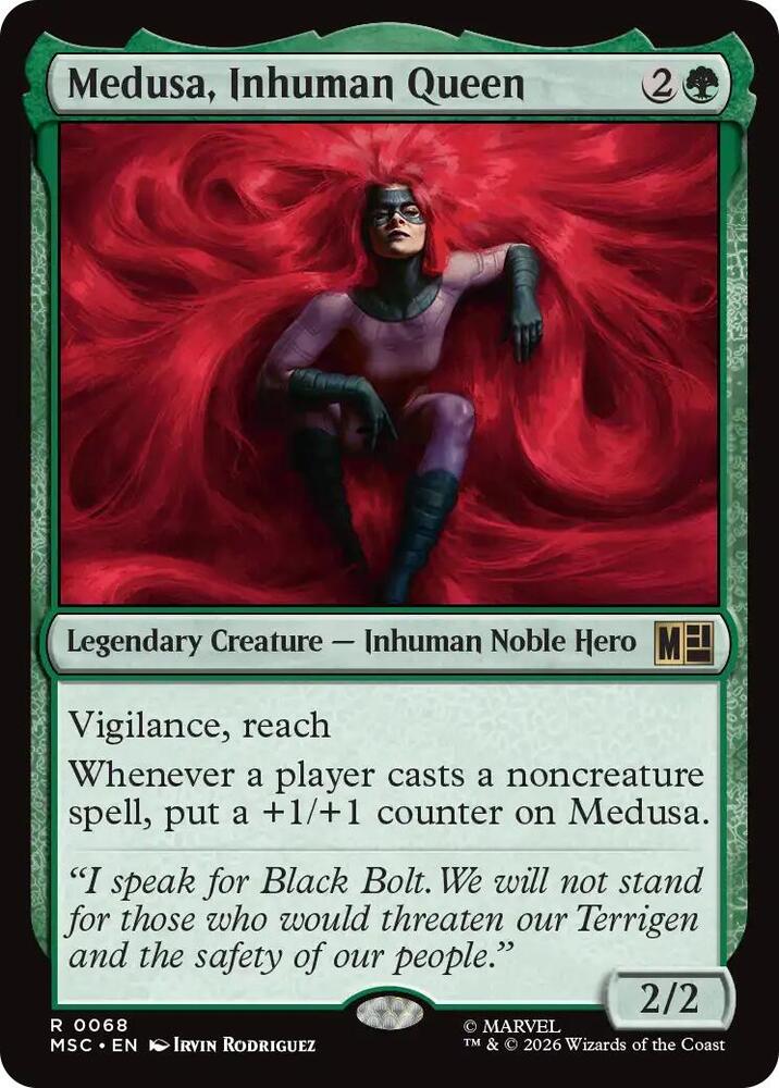 Medusa, Inhuman Queen (Surge Foil) [Commander: Marvel Super Heroes] 68