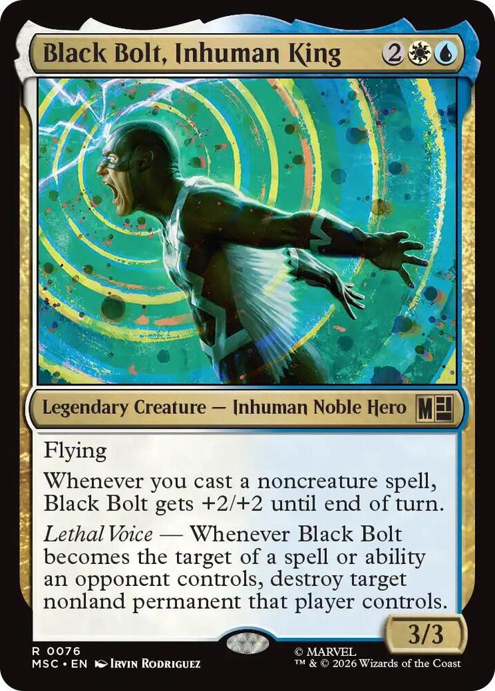 Black Bolt, Inhuman King (Surge Foil) [Commander: Marvel Super Heroes] 76