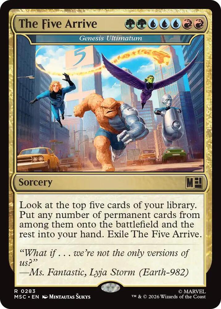 The Five Arrive - Genesis Ultimatum (Surge Foil) [Commander: Marvel Super Heroes] 283