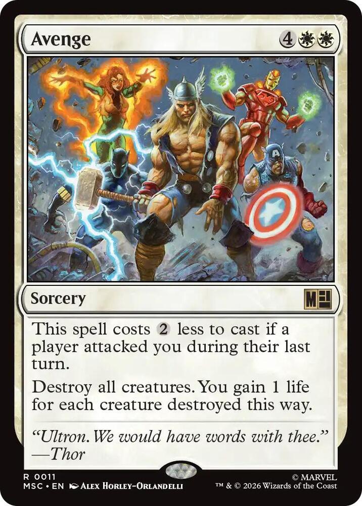 Avenge (Surge Foil) [Commander: Marvel Super Heroes] 11
