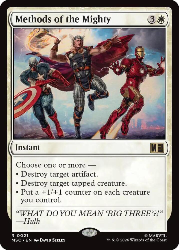 Methods of the Mighty (Surge Foil) [Commander: Marvel Super Heroes] 21