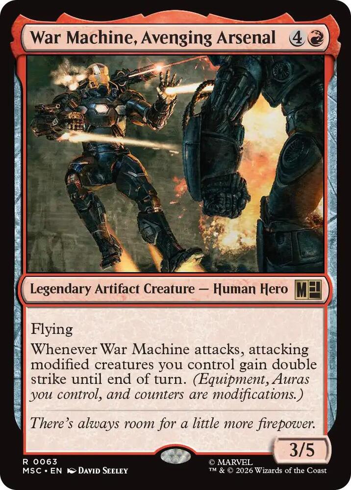 War Machine, Avenging Arsenal (Surge Foil) [Commander: Marvel Super Heroes] 63