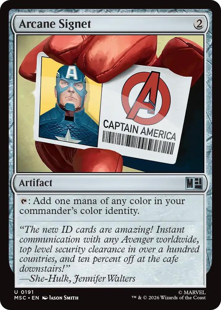 Arcane Signet (0191) (Surge Foil) [Commander: Marvel Super Heroes] 191