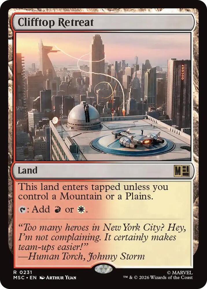 Clifftop Retreat (Surge Foil) [Commander: Marvel Super Heroes] 231