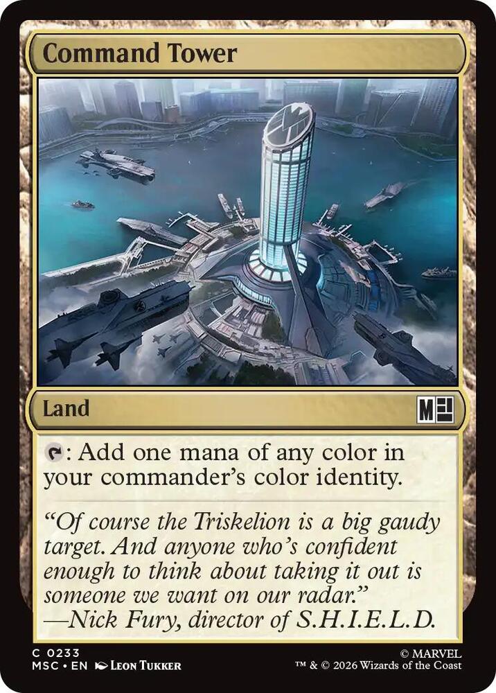 Command Tower (0233) (Surge Foil) [Commander: Marvel Super Heroes] 233