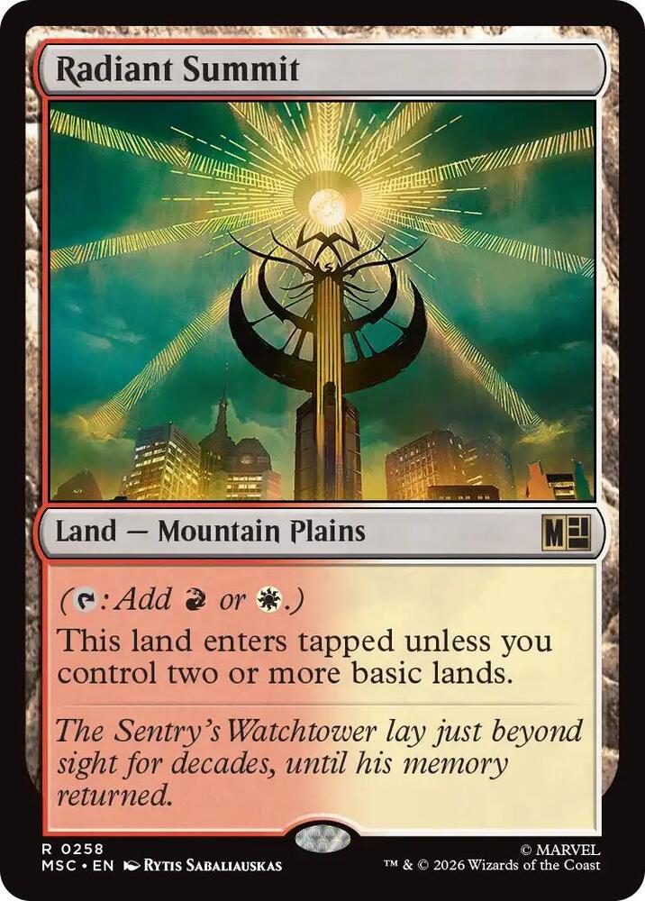 Radiant Summit (Surge Foil) [Commander: Marvel Super Heroes] 258