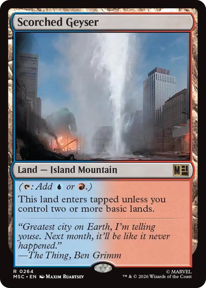 Scorched Geyser (Surge Foil) [Commander: Marvel Super Heroes] 264