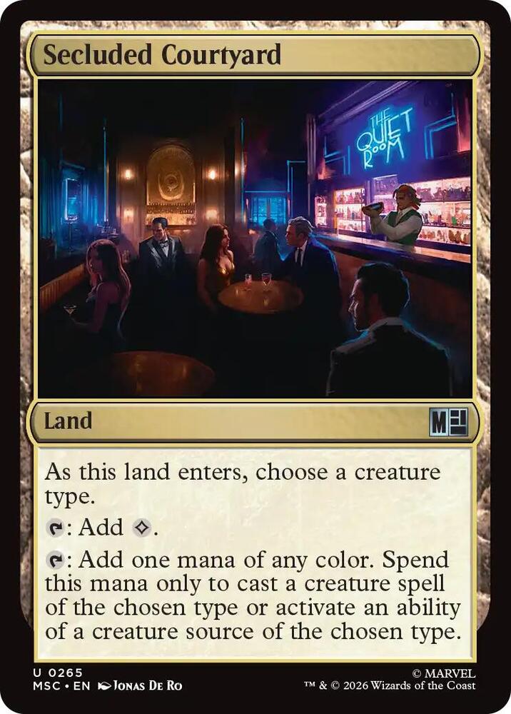Secluded Courtyard (Surge Foil) [Commander: Marvel Super Heroes] 265