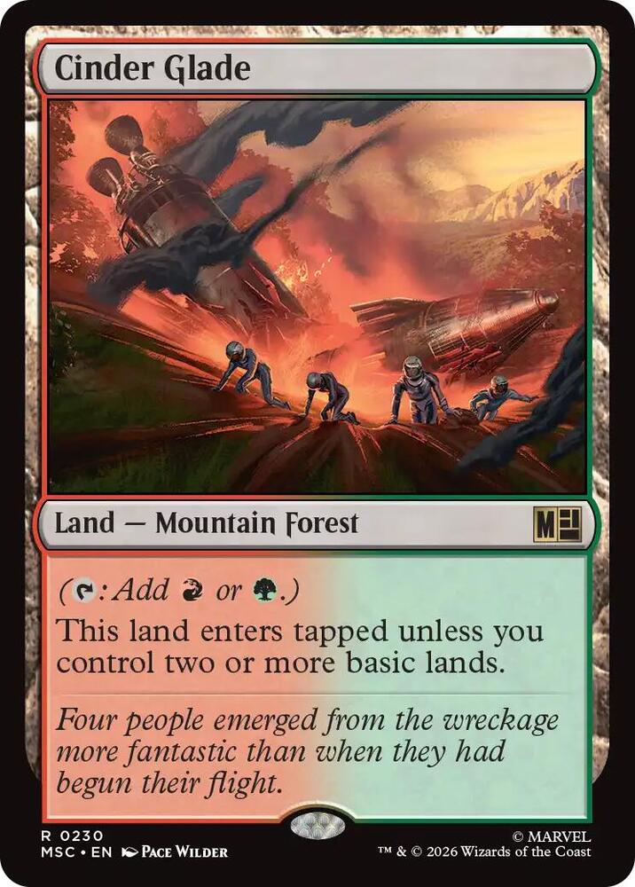 Cinder Glade (Surge Foil) [Commander: Marvel Super Heroes] 230