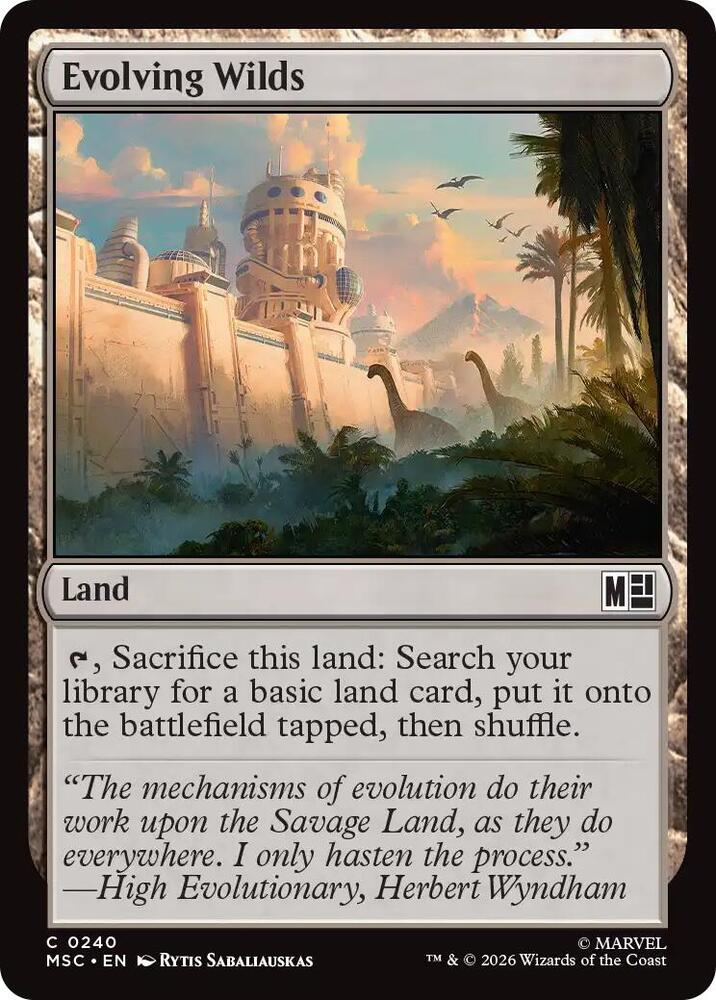 Evolving Wilds (Surge Foil) [Commander: Marvel Super Heroes] 240