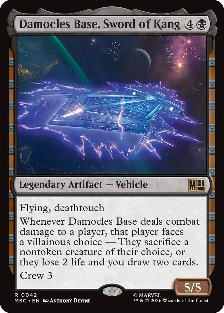 Damocles Base, Sword of Kang (Surge Foil) [Commander: Marvel Super Heroes] 42