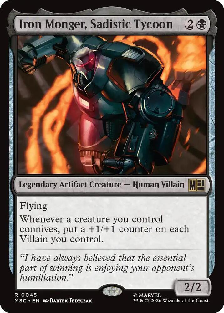 Iron Monger, Sadistic Tycoon (Surge Foil) [Commander: Marvel Super Heroes] 45