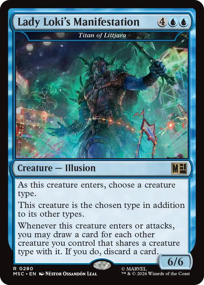 Lady Loki's Manifestation - Titan of Littjara (Surge Foil) [Commander: Marvel Super Heroes] 280