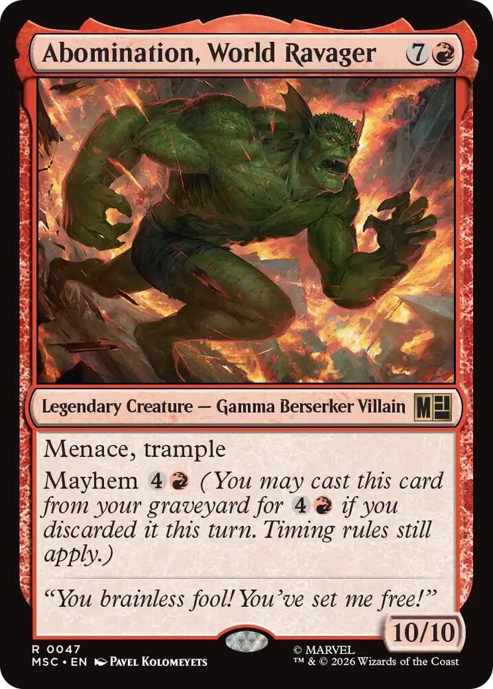 Abomination, World Ravager (Surge Foil) [Commander: Marvel Super Heroes] 47