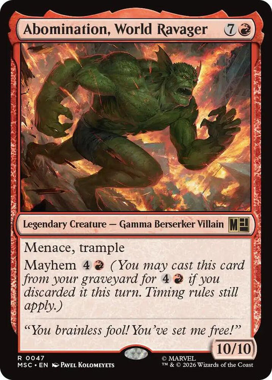 Abomination, World Ravager (Surge Foil) [Commander: Marvel Super Heroes] 47